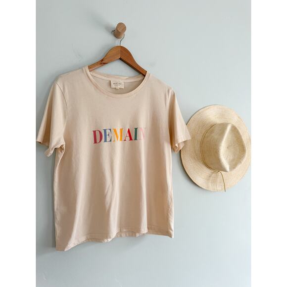 Sézane | Sezane | Demain Short Sleeve Tee | Sz L - Picture 2 of 8